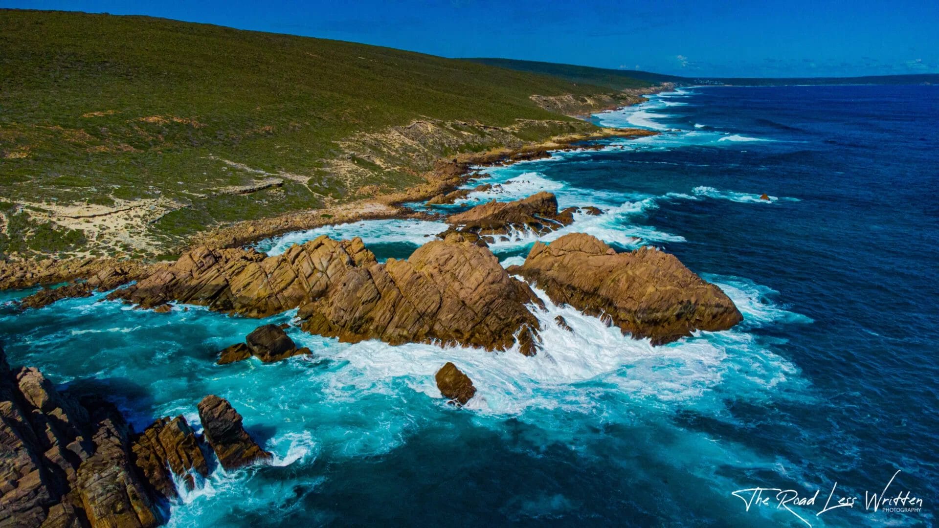 coastal cliffs and pristine beache in Busselton
