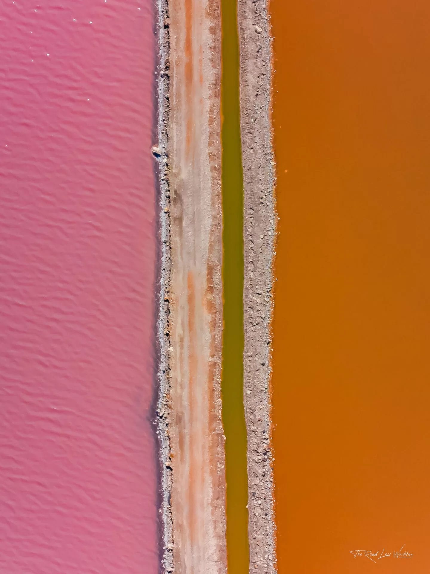 Hutt Lagoon Top Down Art Print -Pink Lake