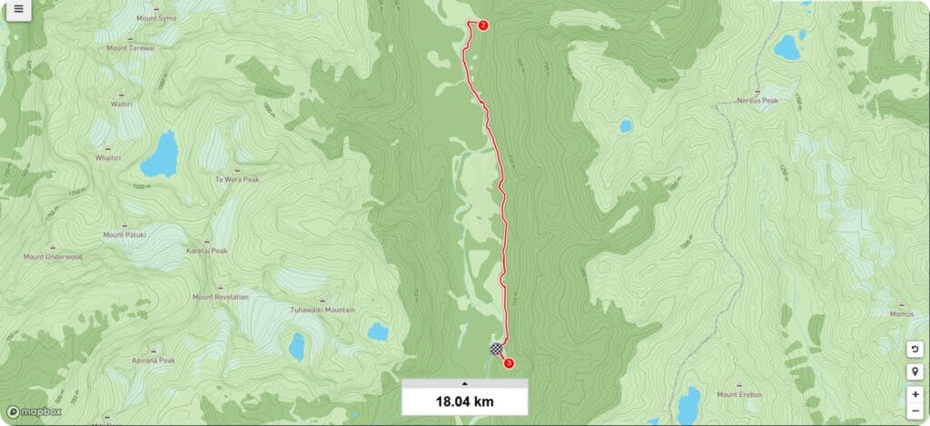 South Island Day Hikes - Hidden Falls Trail Map