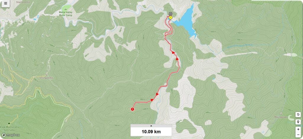 South Island Day Hikes - Maitai Caves Trail Map