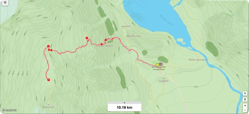 South Island Day Hikes - Mueller Hut Trail Map