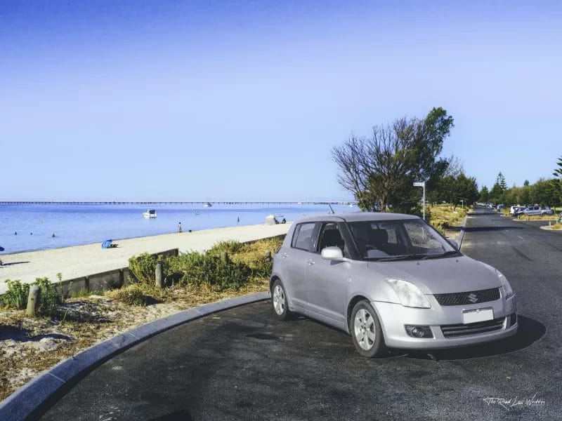 Our Suzuki swift en route to margaret river day trip for non drinkers